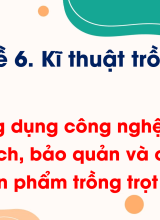 CN Trồng trọt - Bài 18. Ứng dụng công nghệ cao trong thu hoạch, bảo quản và chế biến sản phẩm trồng trọt (Tiết 1)